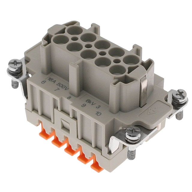 Standard, CSH series, Female Rectangular Insert, size 57.27, 10 pin, 16 ...